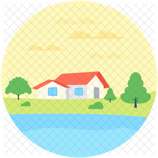 Village Icon - Illustration (512x512)