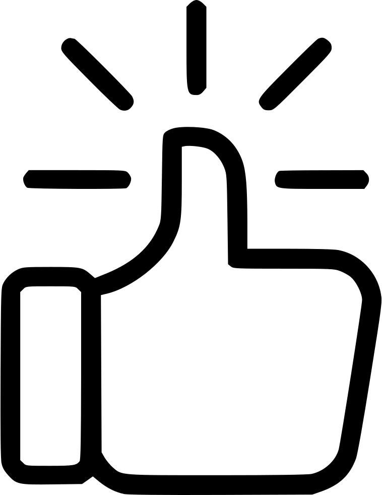 Thumb Up Like Favourite Facebook Thumbsup Comments - Icon (758x980)