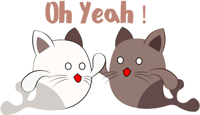 Chocolate Cat Emoji & Sticker Messages Sticker-11 - Cat Yawns (408x408)