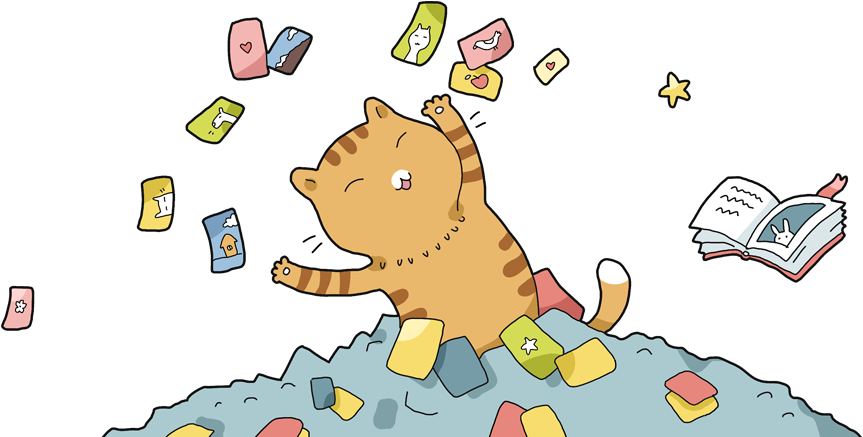 “休息”是为了走更长远的路 - 22张可爱插画准确 - “ - Lingvistov Cat Doodles (1139x488)
