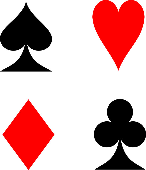 Deck Of Cards Symbols 1, Buy Clip Art - Pique Coeur Carreau Trefle (618x720)