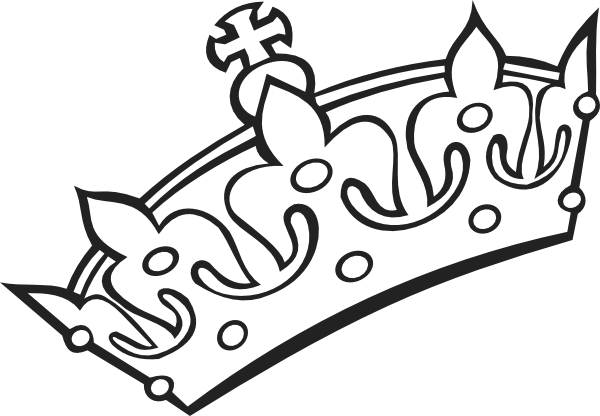 Pink Tilted Tiara Clip Art - King Crown Coloring Sheet (600x416)