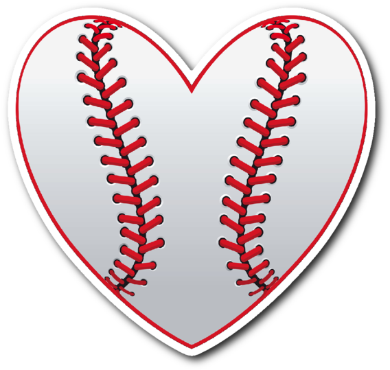 Love Baseball Vinyl Die Cut Sticker - Baseball Mom Svg Free (600x600)