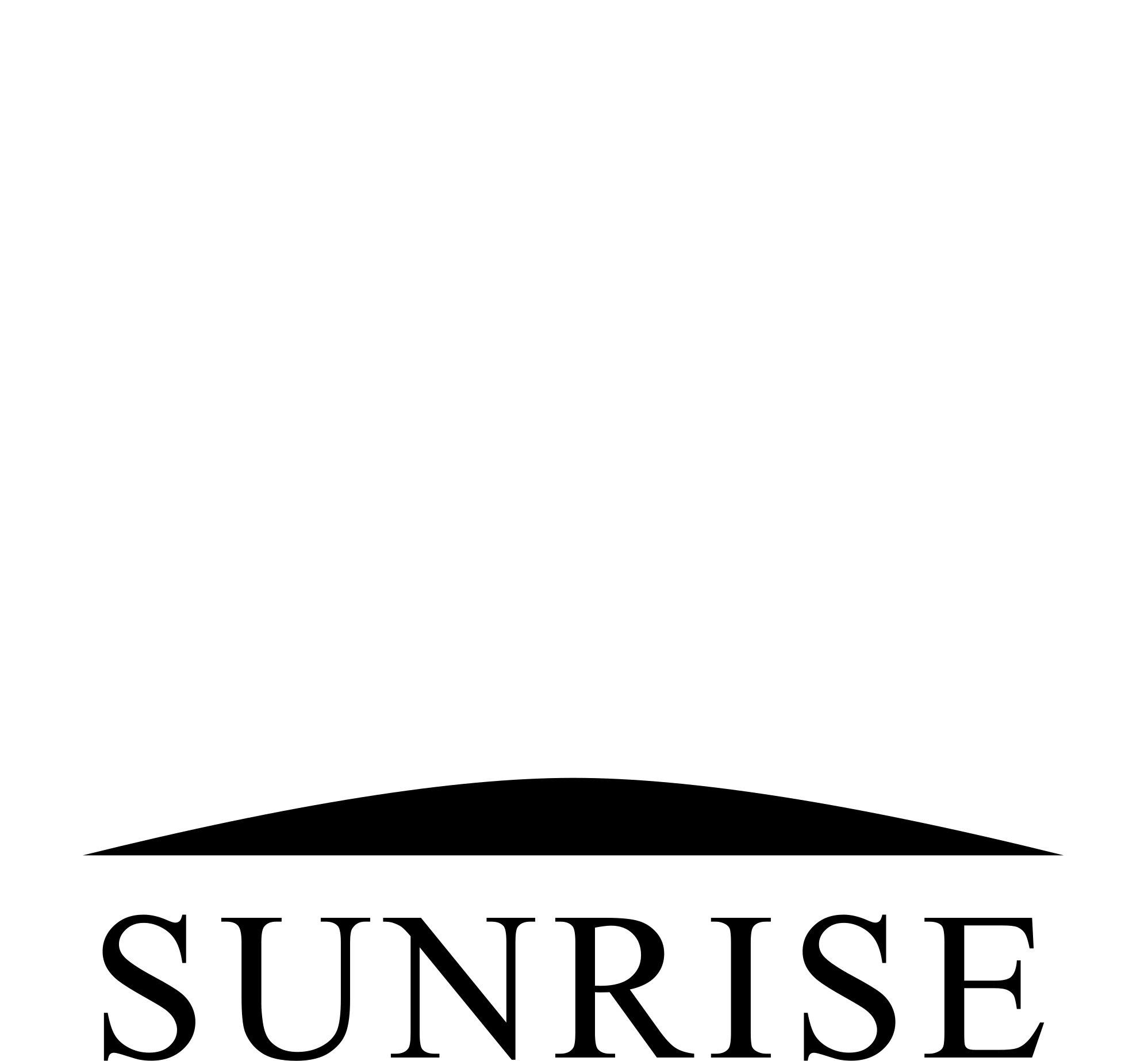 Sunrise Logo Black And White - Graphics (2400x2400)