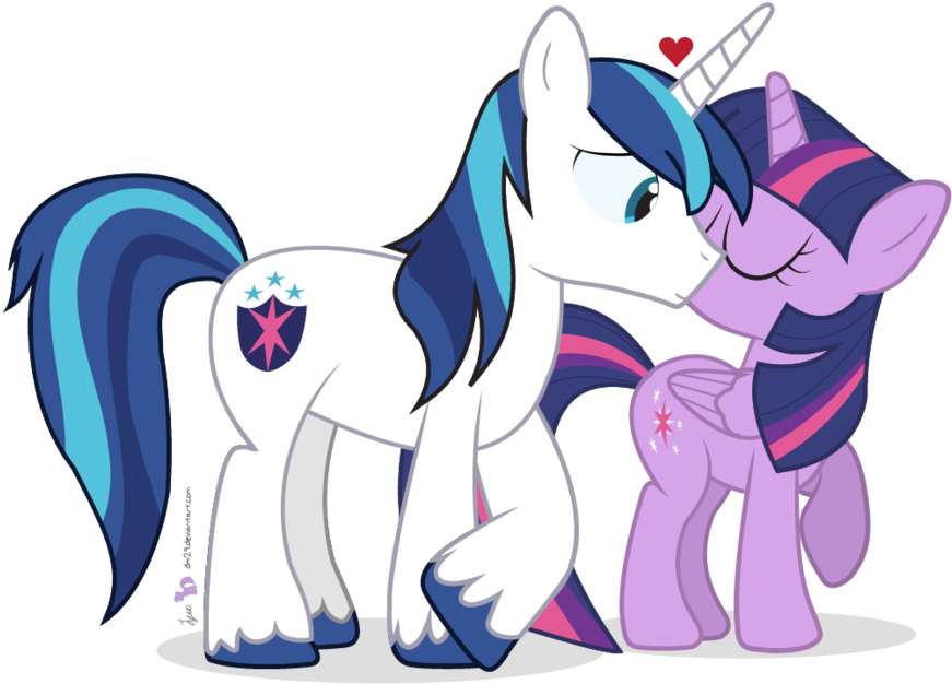 My Little Pony Shining Armor And Twilight Kiss - Twilight Sparkle And Shining Armour Baby (900x652)