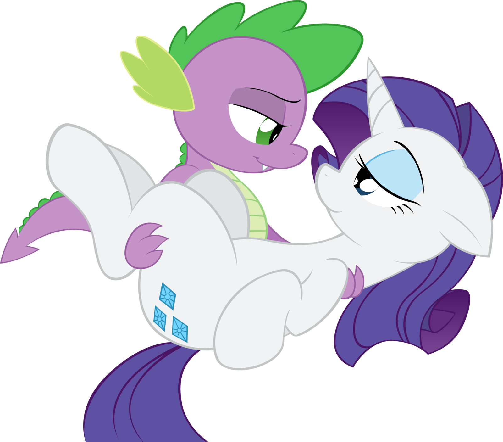 Rarity And Spike - My Little Pony Rarity And Spike (1600x1405)