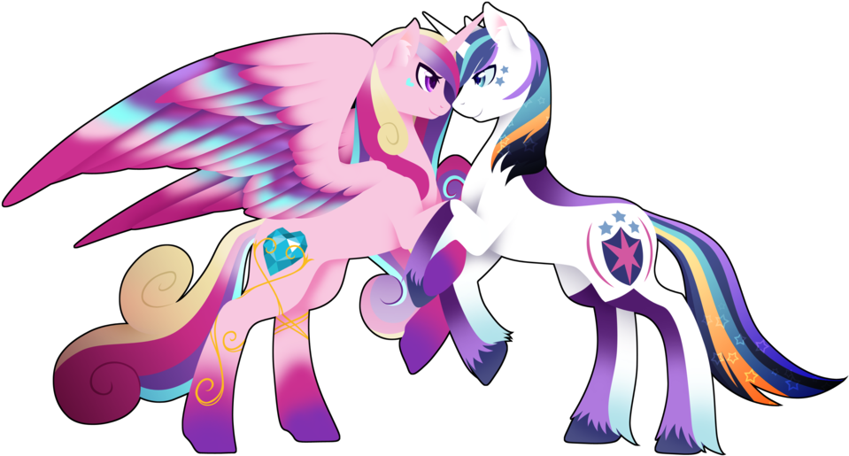 Rainbow Power Princess Cadence And Shining Armor By - My Little Pony: Friendship Is Magic (1024x591)