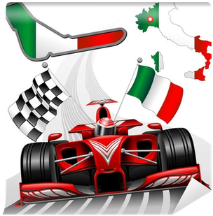 Formula 1 Red Race Car Gp Monza Italy Wall Mural • - Formula 1 Red Race Car Magnets (400x400)