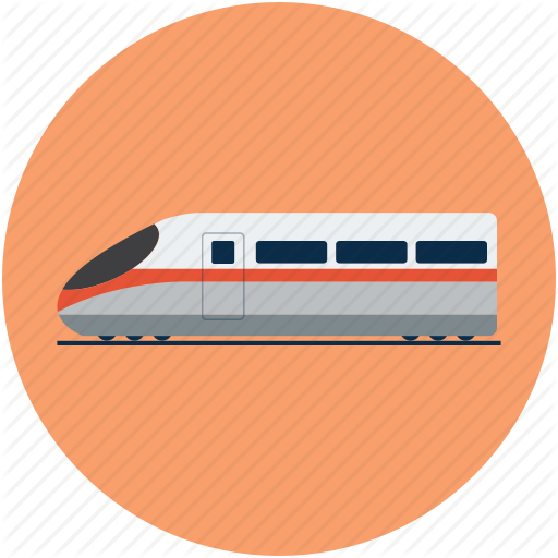 High-speed Train - Bullet Train Flat Icon (512x512)