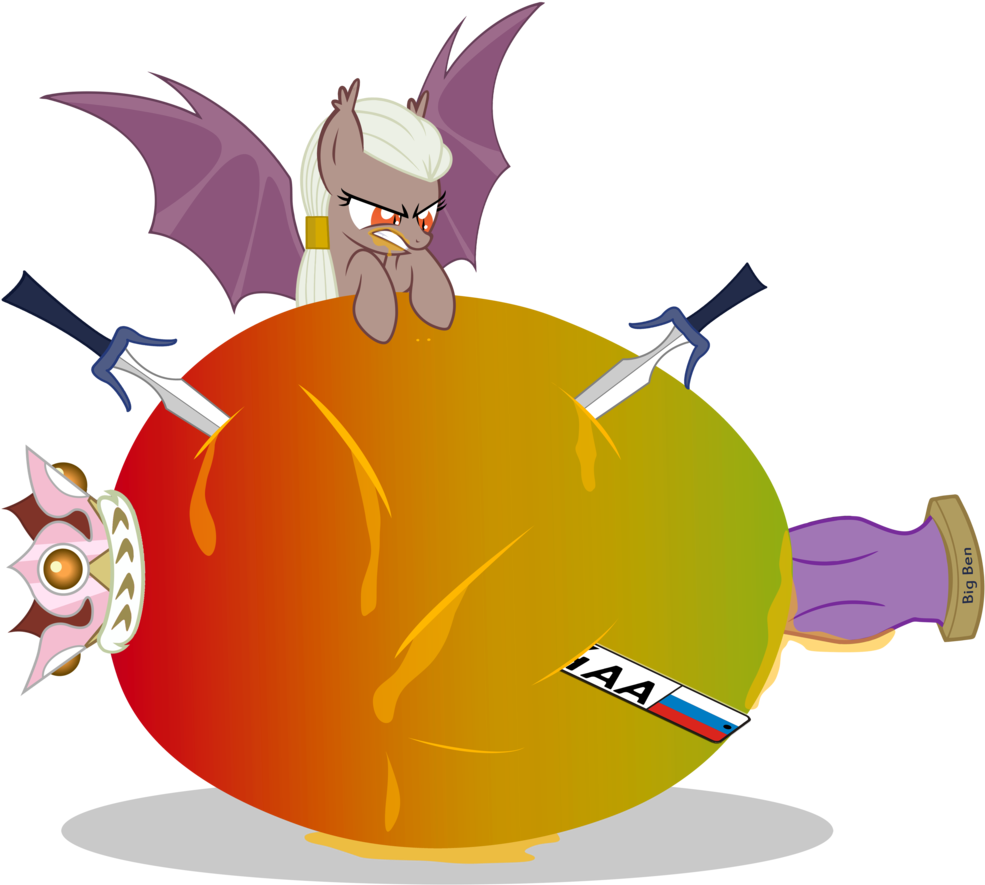 Carnelian Vs Mango King By Vectorvito On Deviantart - Bat Pony And Mangoes (1024x920)