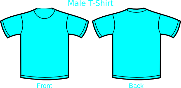 Sea Heart Monoline T Shirt Clip Art - T Shirt Aqua Blue (600x291)