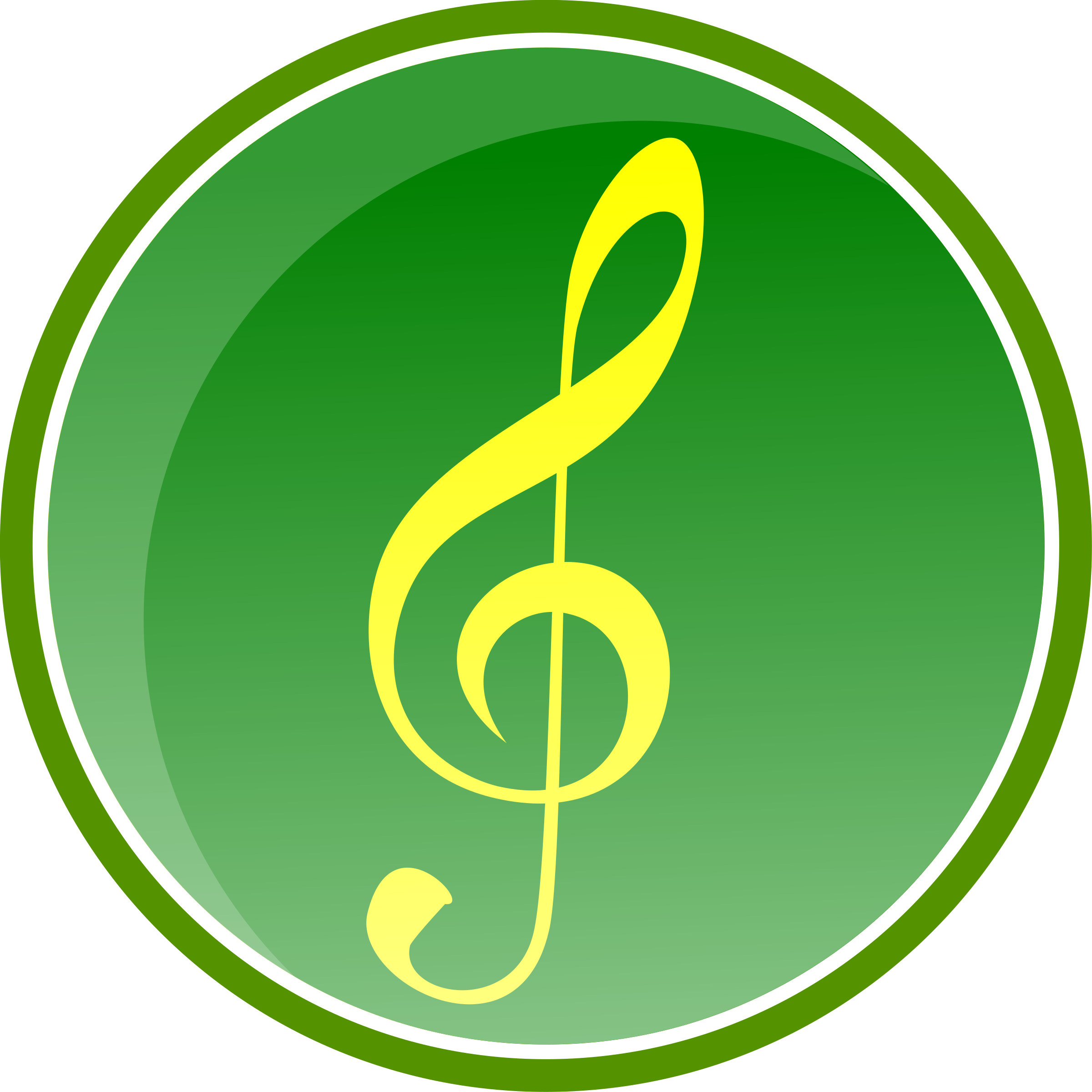 Green Music Note Twin Duvet (2400x2400)
