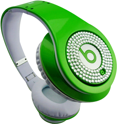 Headphones Beats By Dre Studio Ruby Diamond Color Green - Headphone Color Green (500x442)