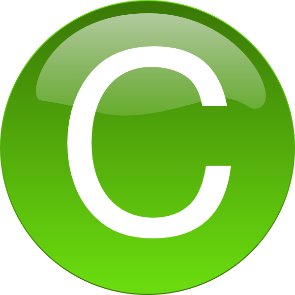 C Clip Art (600x600)