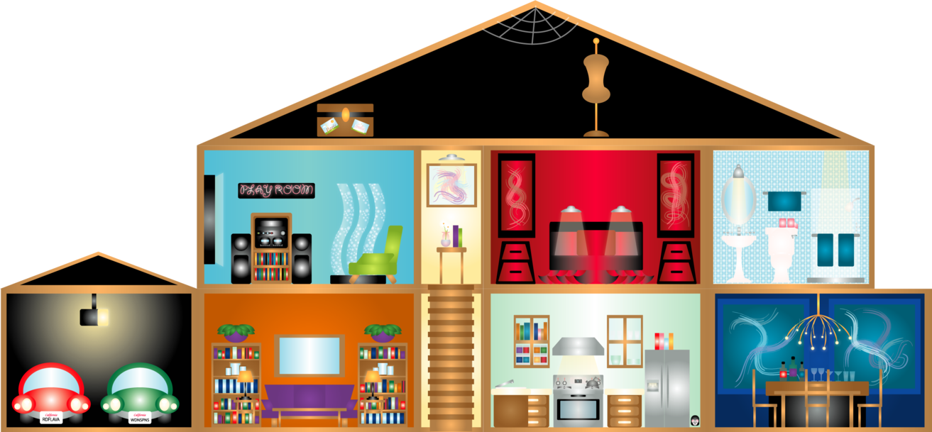 Doll House By Pimpcesstyna - Barbie Doll House Vector (1313x609)
