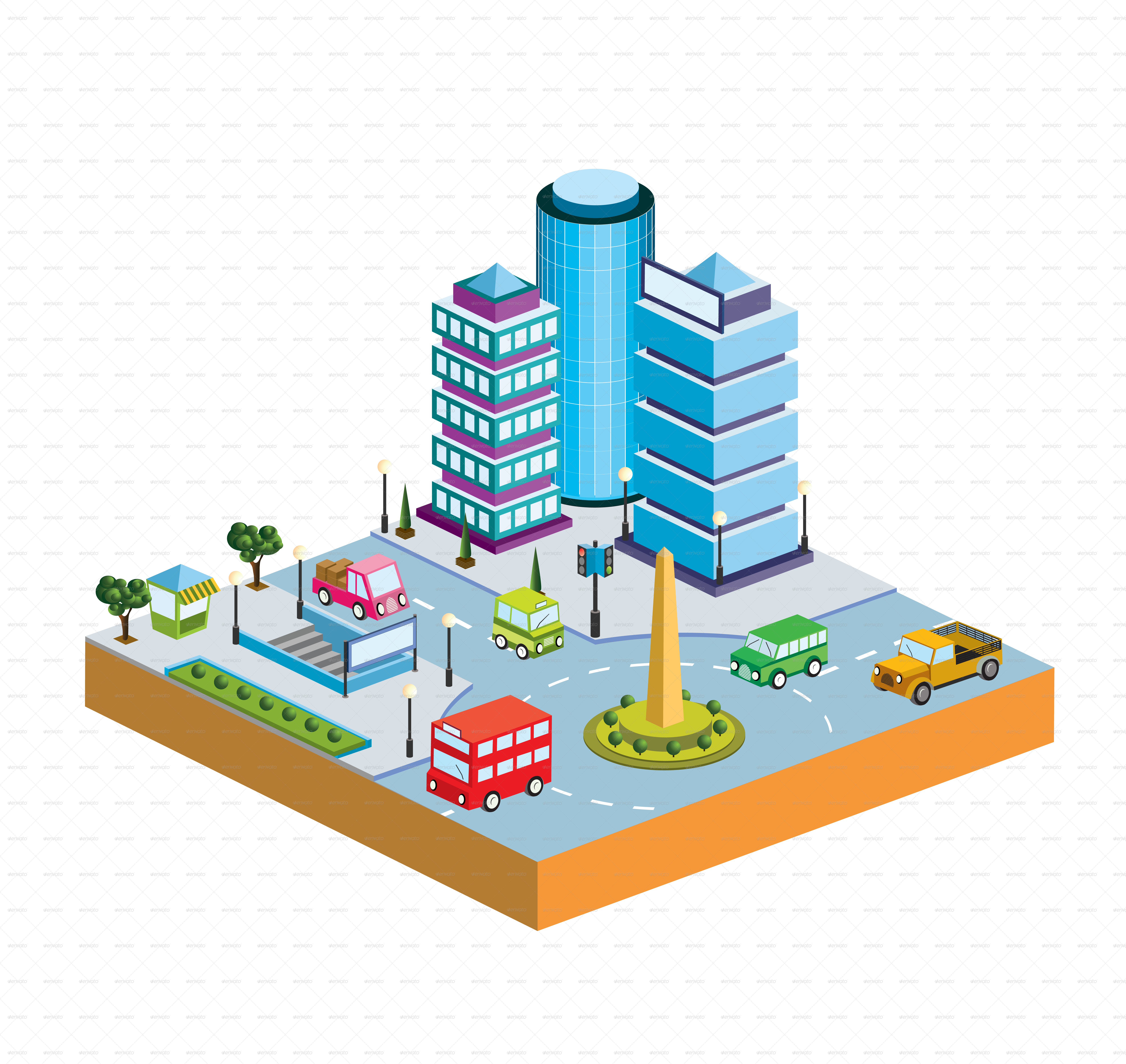 Zipjpgpng/2city Zipjpgpng/2city - Vector Building Isometric Png (6252x5906)