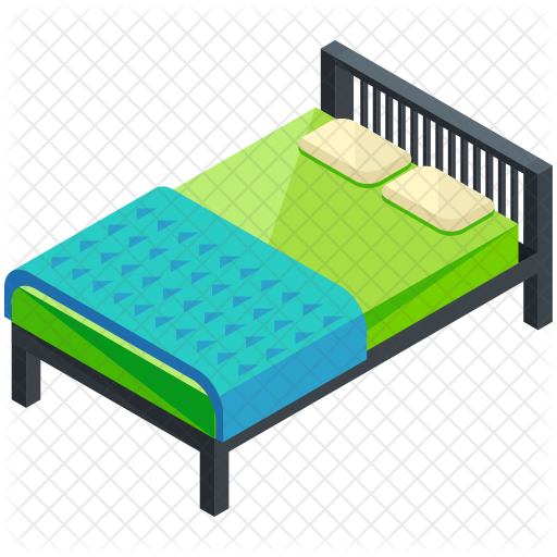 Bed Icon - Furniture (512x512)