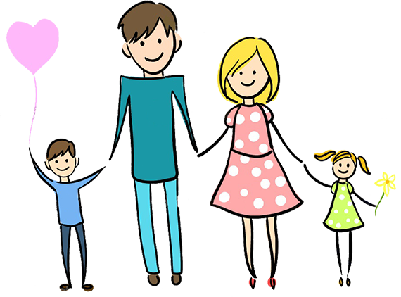 Happy Family Clip Art - Clip Art Happy Family (570x422)