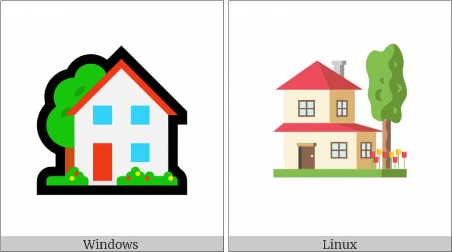 House With Garden On Various Operating Systems - Thanksgiving Emoji (900x506)