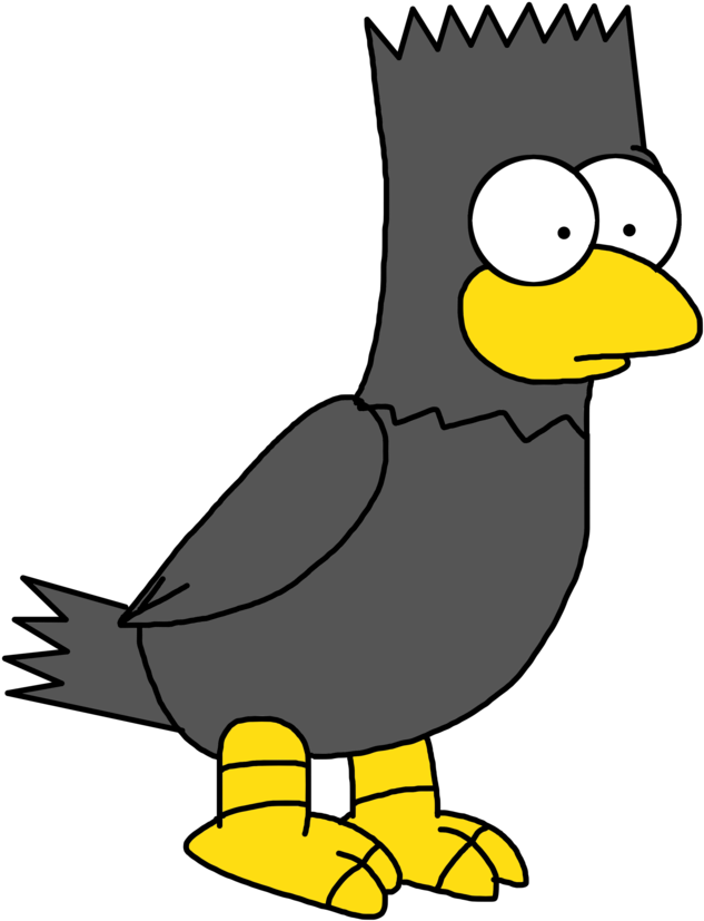 Bart As The Raven By Marcospower1996 - Raven Bird Drawings Cartoon (894x894)