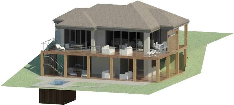 Exemple De Modélisation En 3d Dans Revit 2015 - Autodesk Revit (849x423)