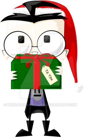 Merry Christmas From Dib By Mrkaalerabistappe - Cartoon (400x579)