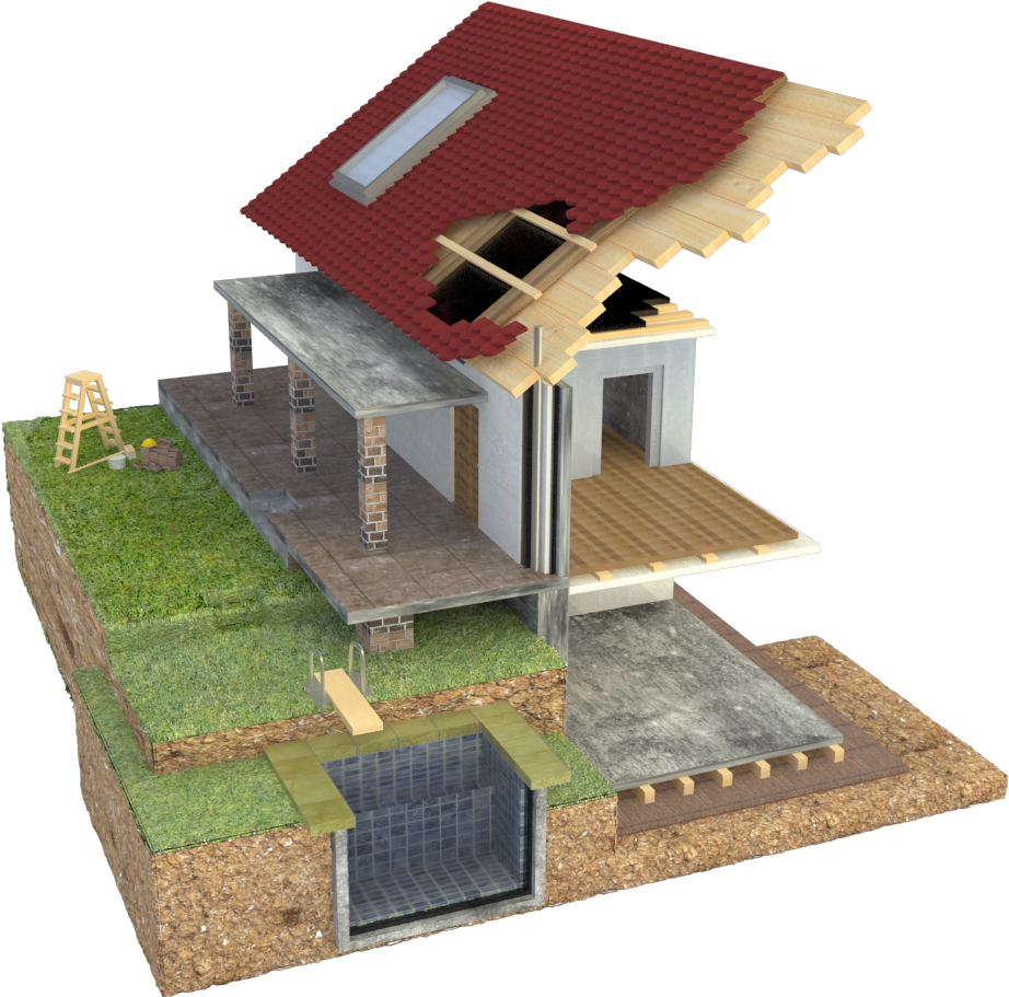 House Breakdown - 3d - Scene - Scale Model (1280x960)