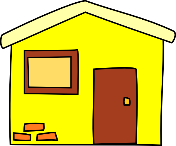 Yellow House Svg Clip Arts 600 X 498 Px - Home Clipart Transparent Background (600x498)