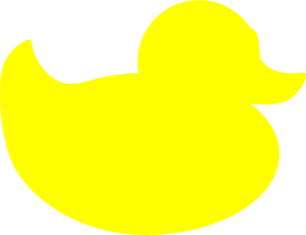 Yellow Rubber Duck Silhouette (600x461)