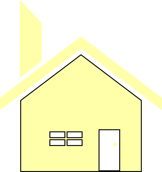 Yellow Simple House Clip Art At Clkercom Vector Online - Clip Art (558x595)