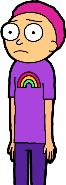 Purple Shirt Morty - Pocket Mortys Morty Normal (300x650)