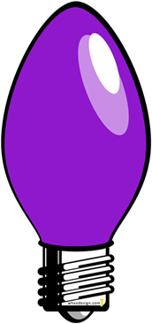 Purple Christmas Tree Light Bulb - Blue Christmas Tree Light Bul Oval Ornament (400x400)