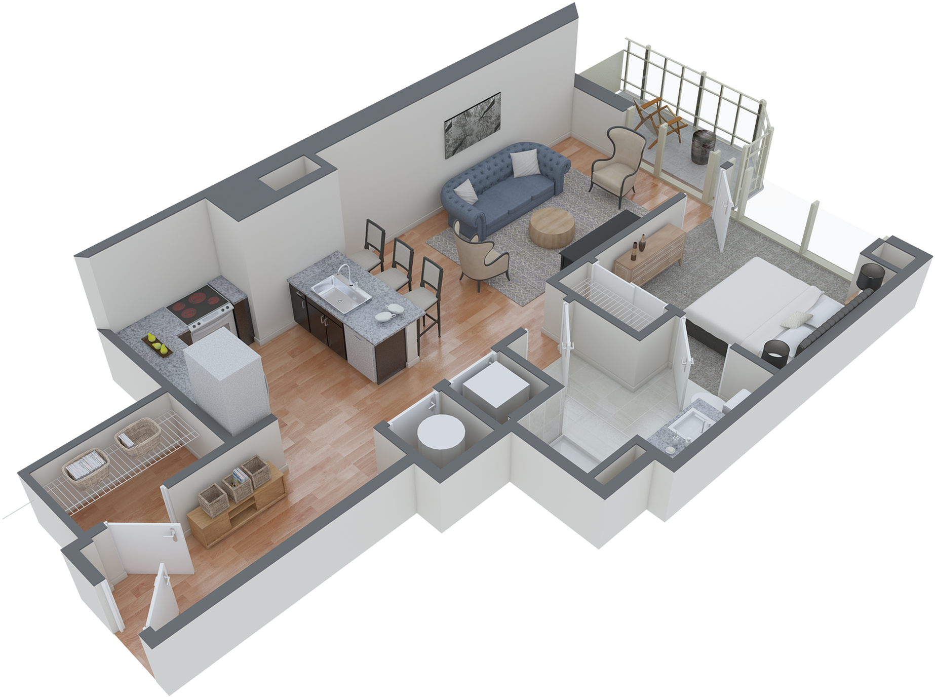 For The A7 Floor Plan - Atlantic House Midtown Atlanta (2000x1500)