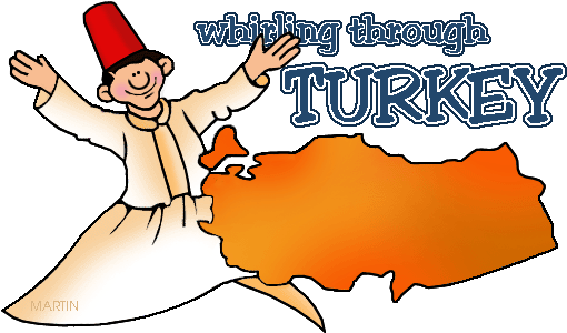 Free Middle East Clip Art By Phillip Martin, Map Of - Turkey Country Facts For Kids (542x319)