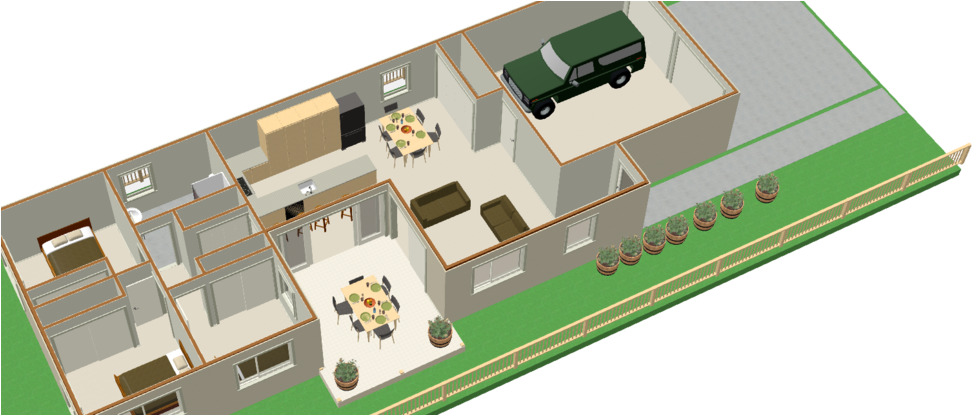 3d View No Roof North - 3d View No Roof North (1000x414)