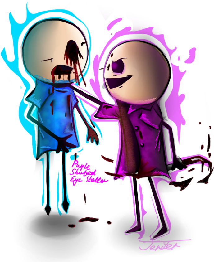 ~purple Shirted Eye Stabber By Jenitet - Illustration (774x1033)