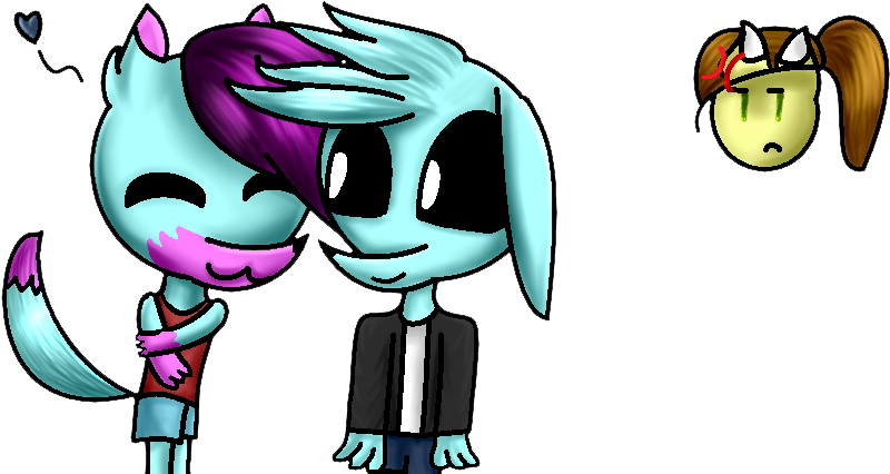 Le Collab By Fluffy-ravens - Cartoon (942x425)