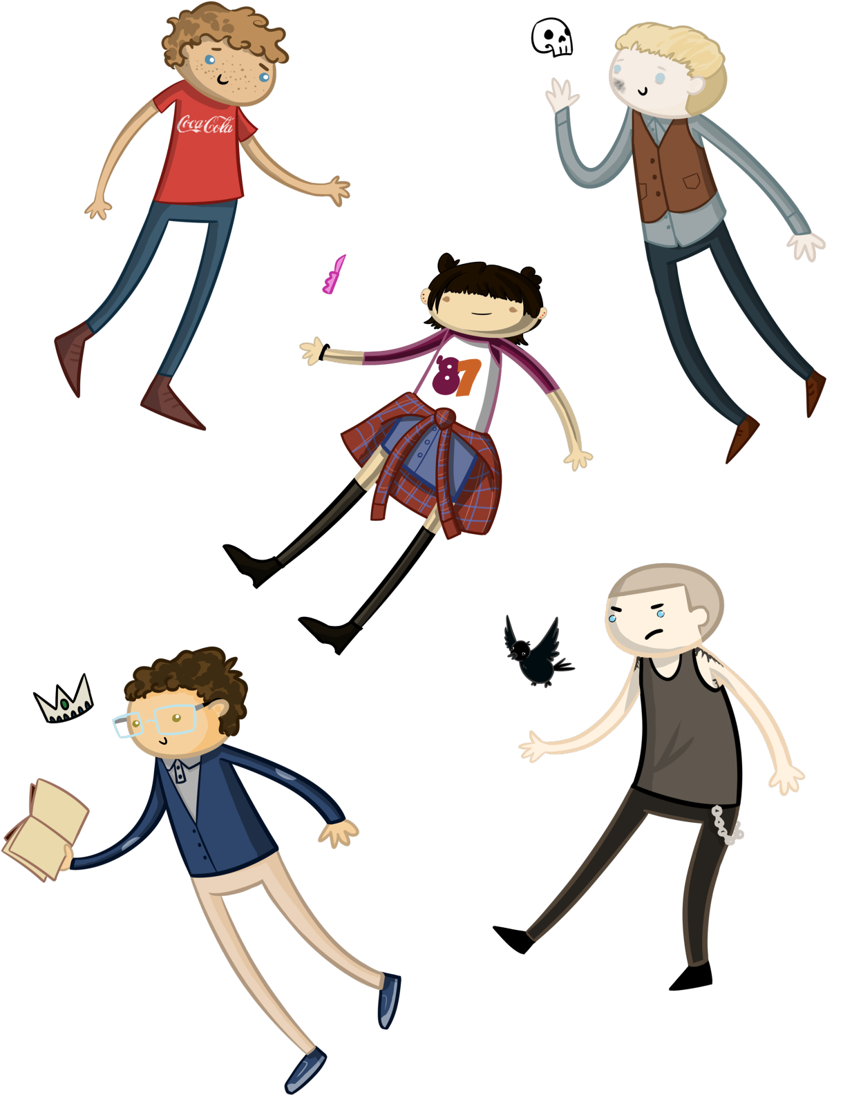Love How They Gang Looks Like They're In Adventure - Cartoon (1280x1656)