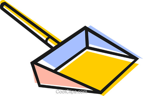 Dustpan Royalty Free Vector Clip Art Illustration - Broom And Dustpan Clipart Png (480x324)
