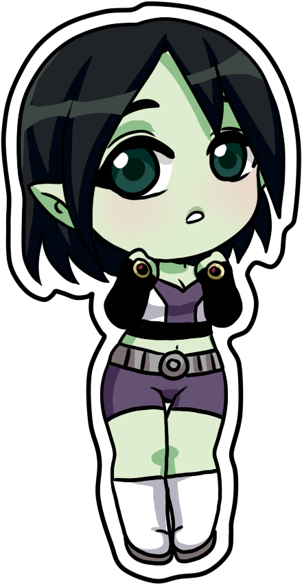 Beastia Daughter Of Raven And Beastboy - Cartoon (771x907)