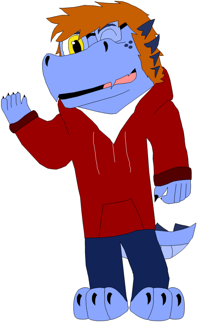 A T-rex Dude By Swaggerthehawk - Cartoon (737x1085)