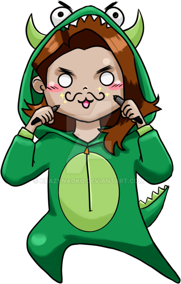 Sharpie Mustache By Krazynaoko - Cartoon (771x1035)