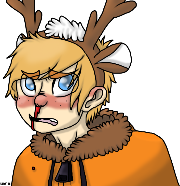 Kenny The Red Nosed Reindeer By Sharpie-sensei - Cartoon (780x756)