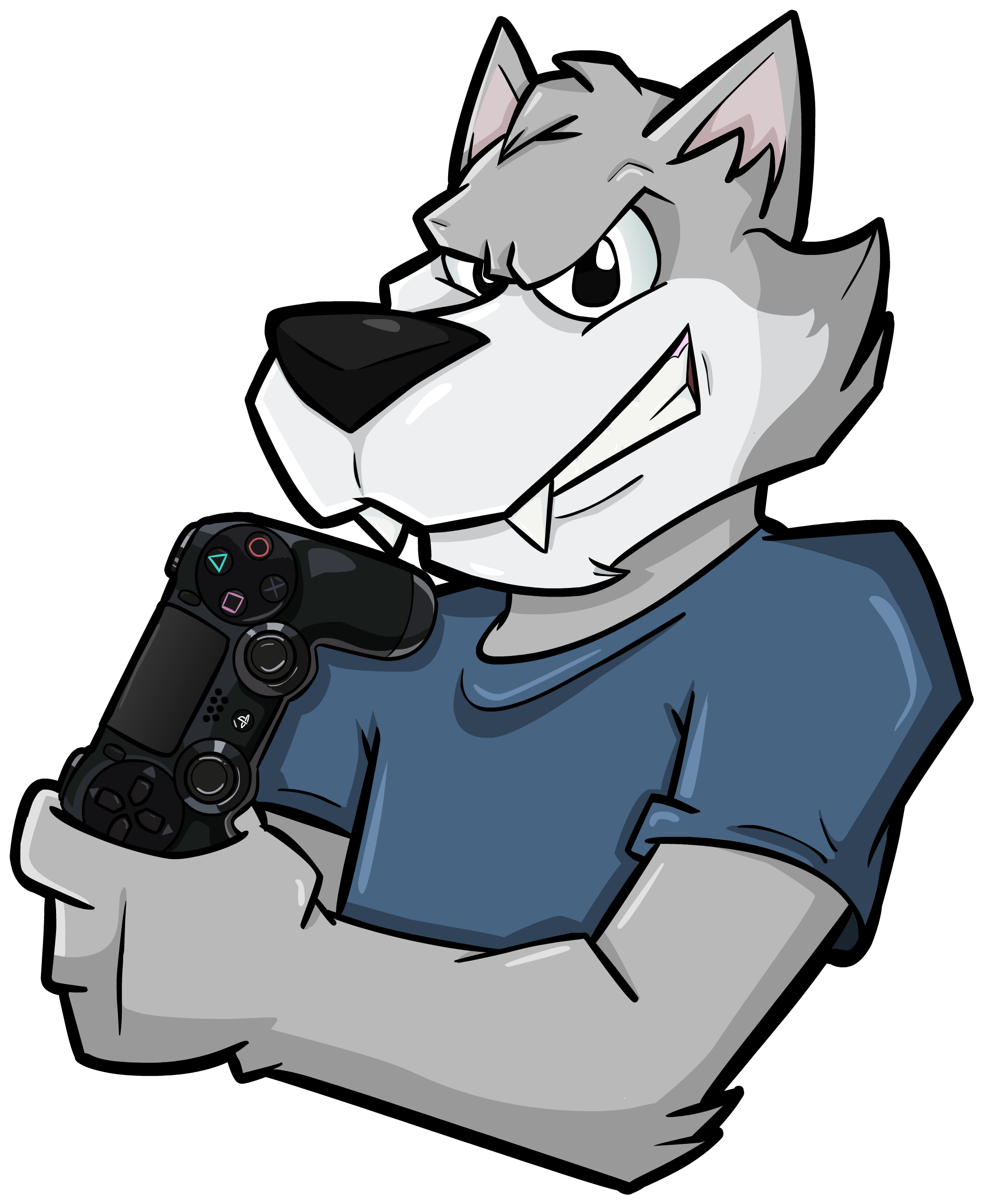 Wolf Dude - Cartoon (2738x2738)