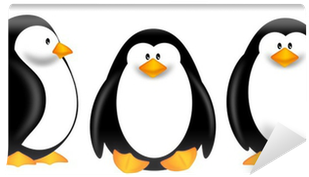Cute Penguins Clipart Isolated On White Background - Cartoon Penguins (400x400)