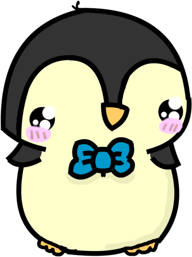 Cute Penguin Illustration - Chibi Penguin Transparent Background (900x675)
