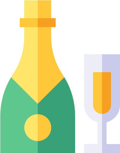 Champagne Free Icon - Glass Bottle (512x512)
