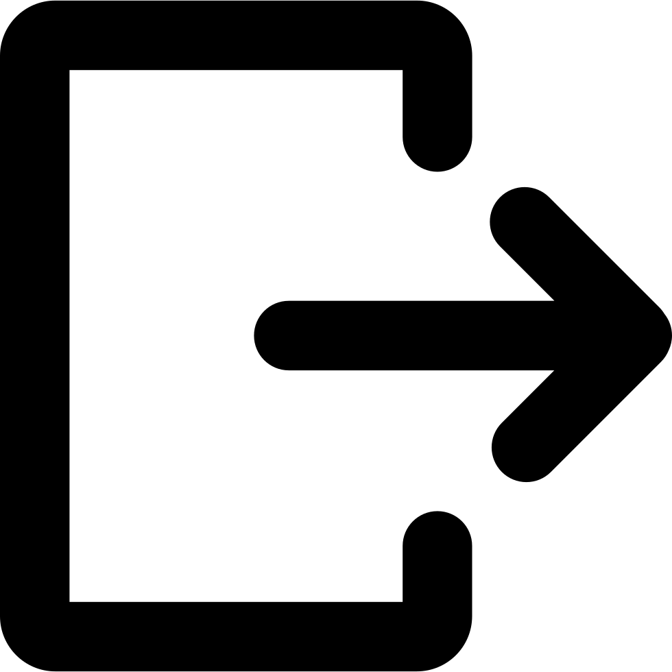 Exit Clipart Svg - Exit Icon Vector Png (980x980)