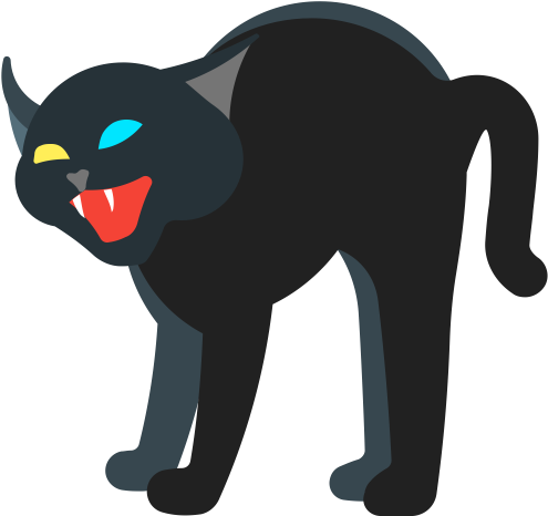 Animal, Cat, Feline, Halloween, Holidays, Scary Icon, - Scared Cat Cartoon Transparent (512x512)