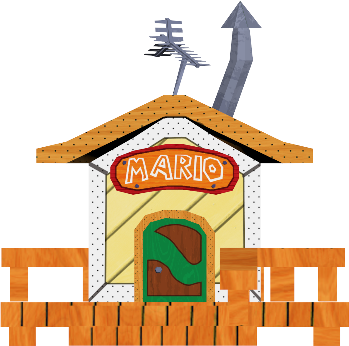 Mario's House Exterior - Mario House Png (1414x1256)